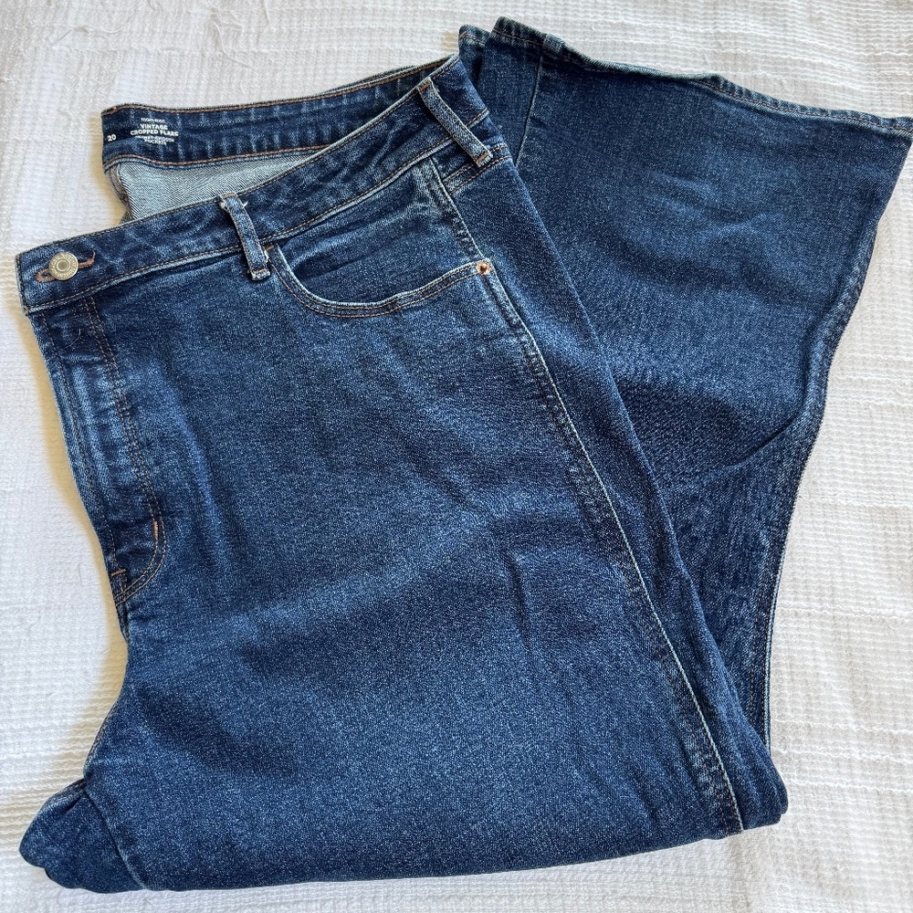 Vintage Cropped Flare Jeans